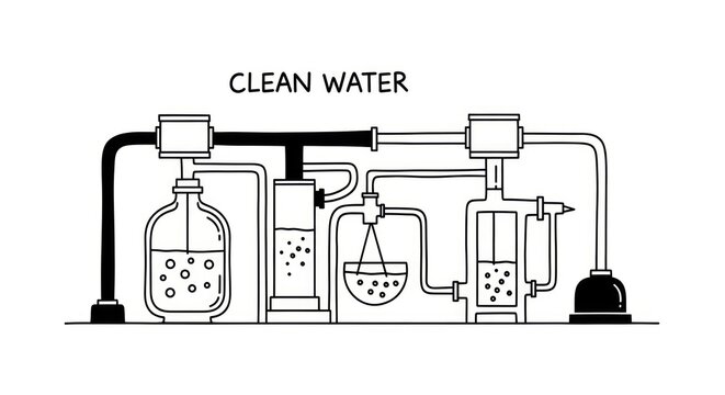 Water Purification System Process Diagram.
