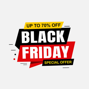 Black Friday Special Offer Tag Vector Template