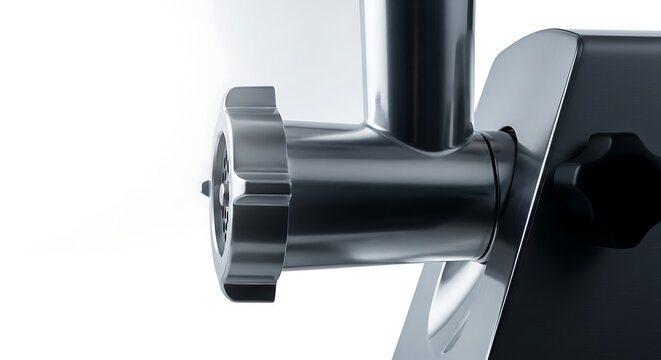 Close-up of black metal machinery.