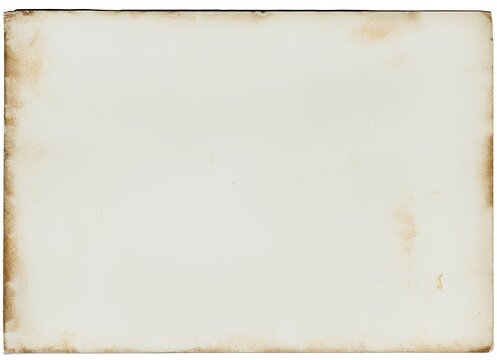 Faded, aged paper with stained edges, blank canvas for memories