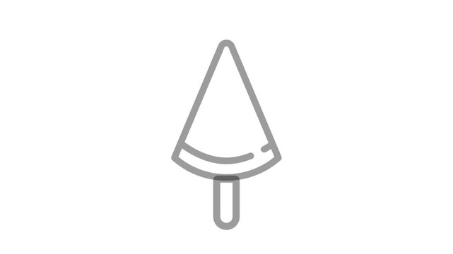 Ice cream line video, outline style icon for web site or mobile app.