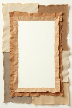 Un marco de textura mixta que presenta una combinaci&oacute;n de superficies de papel y otras similares a la tela