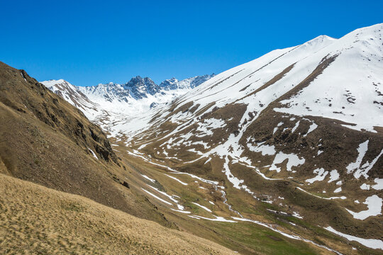 Caucasus Mountains landscape. Karachay-Cherkessia, Russia