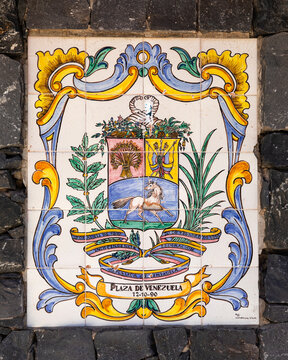 Plaza de Venezuela in Adeje, Tenerife, Spain