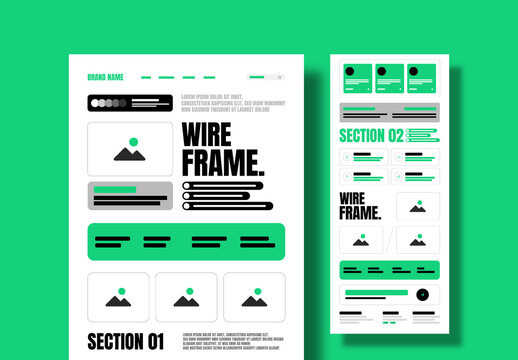 Website Wireframe UI Kit Template