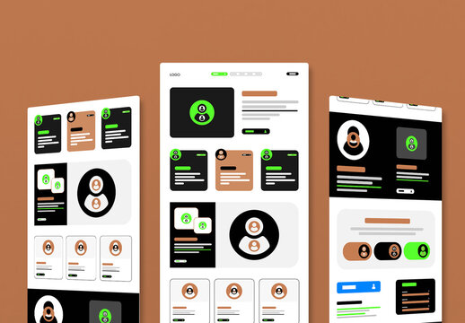 Wireframe Landing Page UI UX Website Template