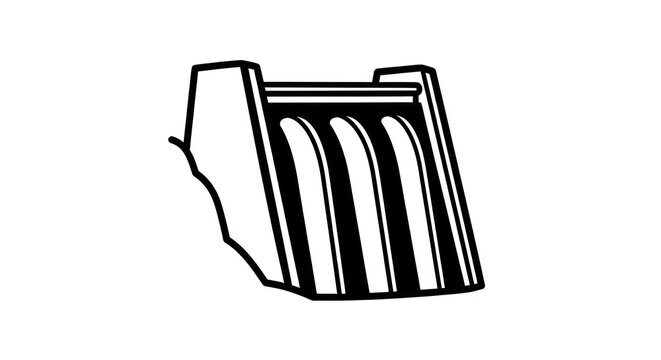 Black and white industrial ventilation grill.