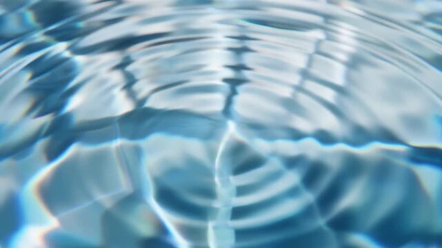 Circular light ripples creating optical interference on crystal
