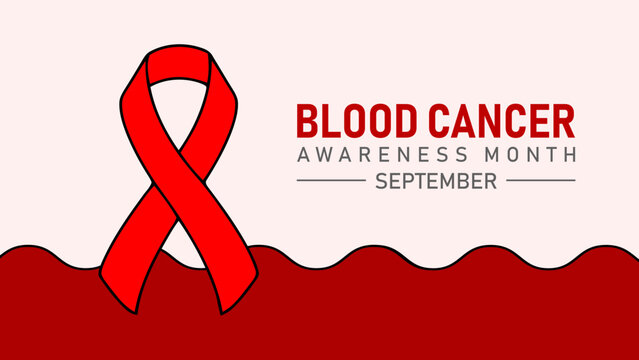 Blood Cancer Awareness Campaign Red Ribbon September Background