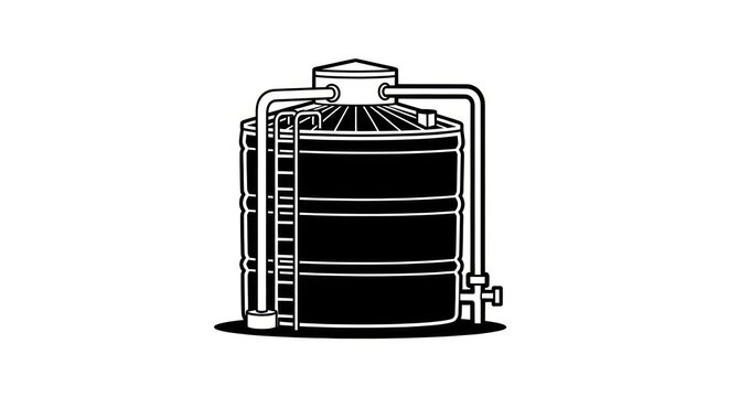 Industrial Water Storage Tank System.