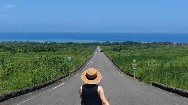 Jingang Avenue, Changbin Township, Taitung County, Taiwan-Aug 8, 2026:The Jingang Avenue, Changbin Township, Taitung County, Taiwan