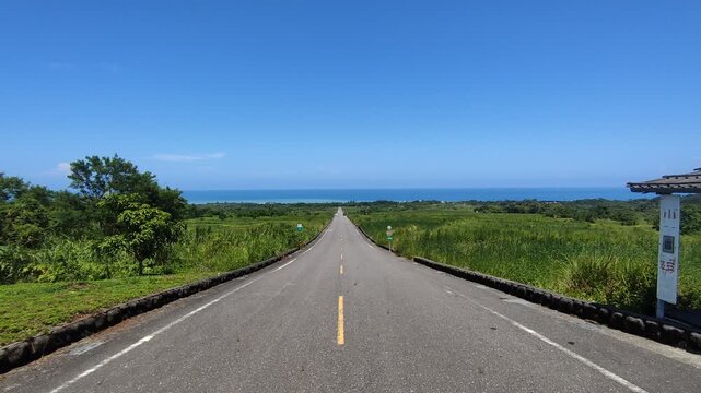 Jingang Avenue, Changbin Township, Taitung County, Taiwan-Aug 8, 2026:The Jingang Avenue, Changbin Township, Taitung County, Taiwan