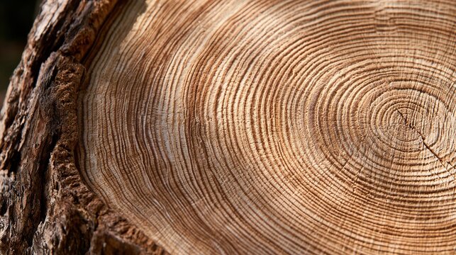 Detailed Tree Stump Annual Rings Wood Texture