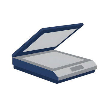 Flatbed Document Scanner Vector Icon