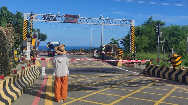 Beautiful scenery at the Taimali level crossing, Taimali Township, Taitung County, Taiwan-Aug 7, 2026:The Beautiful scenery at the Taimali level crossing, Taimali Township, Taitung County, Taiwan