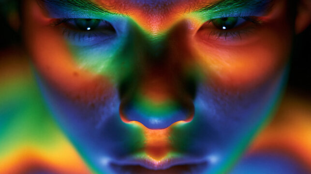 Thermal Imaging Heat Map Scan on Human Face