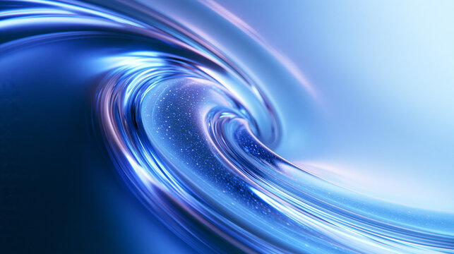 Abstract Blue Wave Swirl Futuristic Technology Background