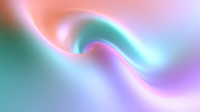 Abstract Pastel Iridescent Fluid Wave Background Design