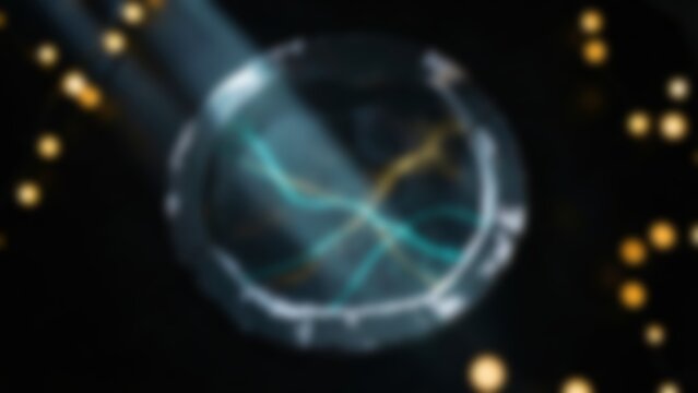 Abstract blurred energy sphere with bokeh for futuristic web