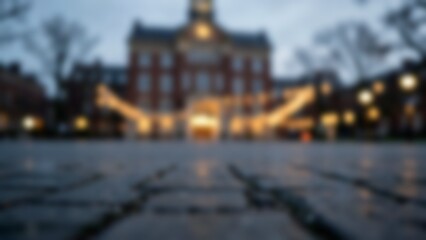 Obraz premium Low angle shot 85mm compressed telephoto