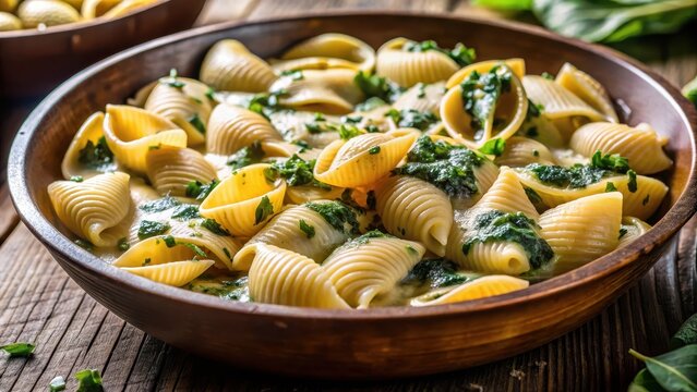 A goldenbrown dish emerges from the oven its tender pasta shells swaddled in a creamy spinachricotta nest