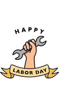 Happy labor day animation video background