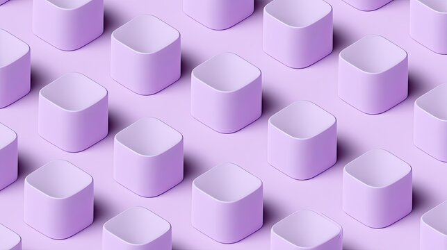 Subtle pastel purple geometric cubes arranged in a repeating isometric pattern
