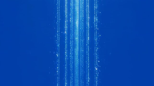 Abstract water streams against deep blue backdrop with subtle motion and luminous effect for concept backgrounds