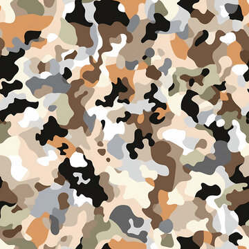 Seamless Light Desert Sand Camouflage Background Vector