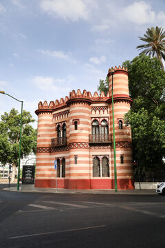 The Queen's Sewing Room building next to Maria Luisa Park in Seville city