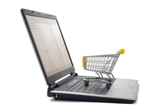 online einkaufen mit Computer und Internet