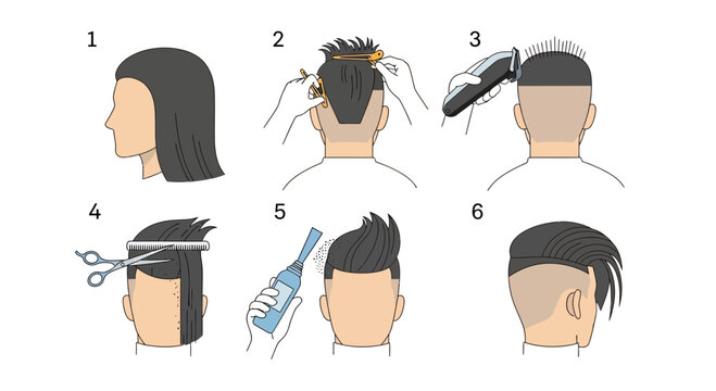 Step-by-Step Haircut Tutorial: Mohawk Style Creation