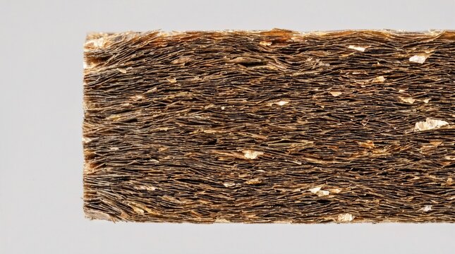 Ultra Sharp Macro Texture of Cut Edge High-Temperature Muscovite Mica Insulation Sheet