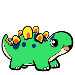 Dinosaur Cute Cartoon Stegosaurus © Irwan