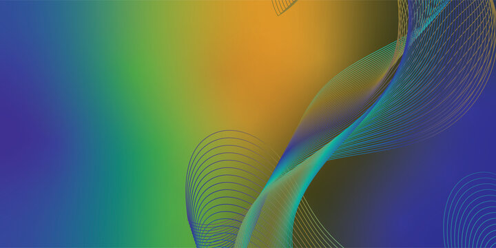 Abstract colorful gradient swirls with smooth flowing transparent background design