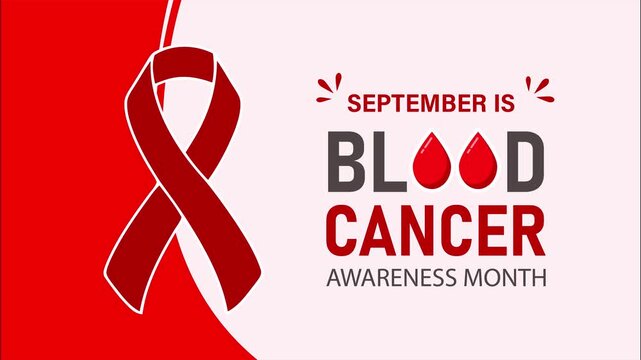Blood Cancer Awareness Month September Red Ribbon Animation