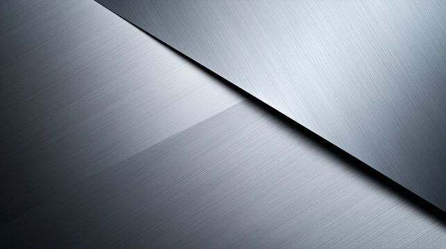 Abstract Brushed Metal Texture Background with Diagonal Shadow