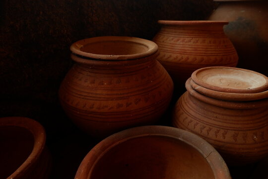 Handcrafted Clay Pots and Terracotta Vases at Local Artisan Workshop