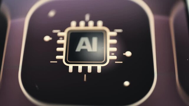 ai processor chip button on digital dashboard