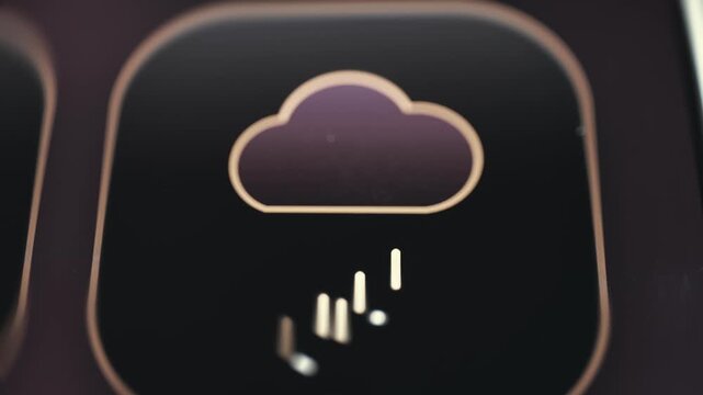 cloud analytics icon streams remote data