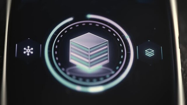 circular progress interface surrounds modular server stack