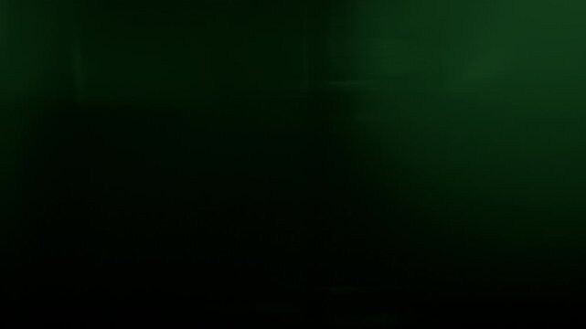 Green tint leak overlay with a vertically blurred bar-shaped light spot moving from bottom to the top