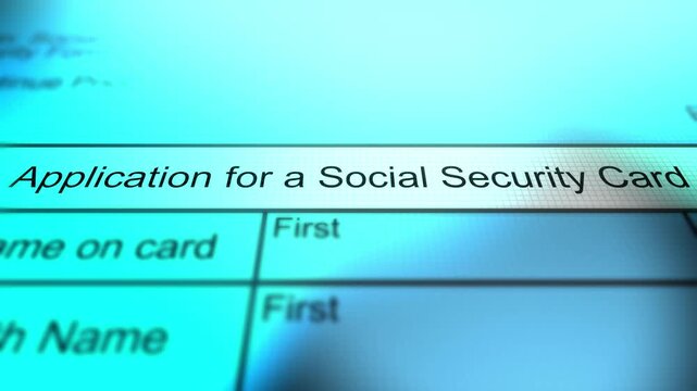 Application for Generic Social Security Web Form