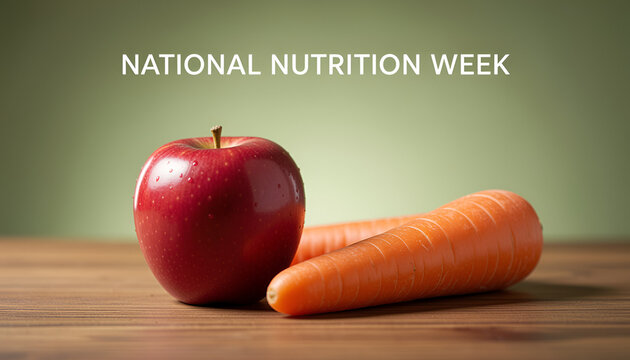 National Nutrition Week Concept Image, featuring healthy diet, balanced nutrition, and wellness education.