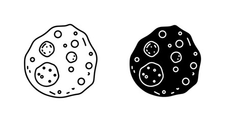 Asteroid Icons, Space Rocks, Celestial Bodies, Cosmic Objects, Vector Art © ArifIslam