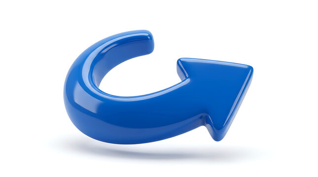 Blue Circular Arrow Icon for Refresh or Reload Action