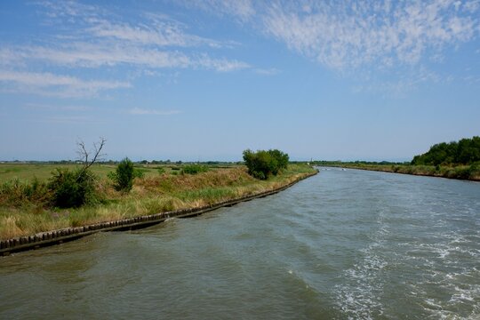 Aquileia and Grado Lagoon landscape in summer time