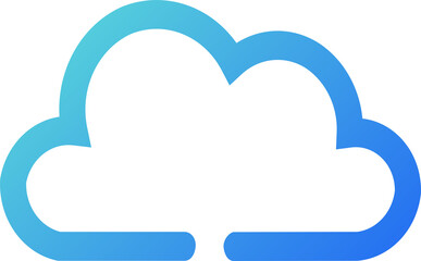 Fototapeta premium Cloud Icon with Blue Gradient for Technology and Cloud Computing Concepts