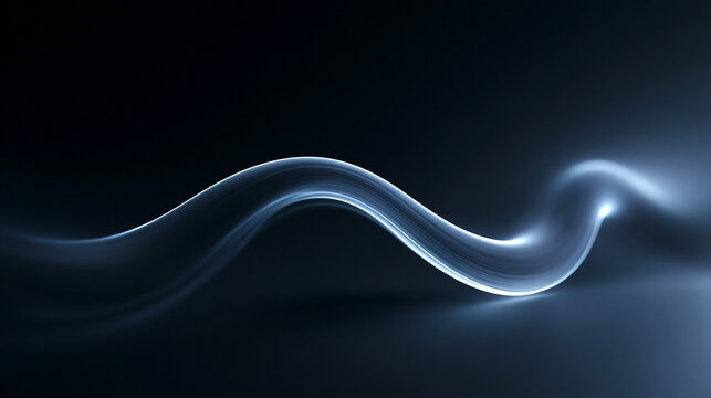 Glowing Abstract Light Wave on Dark Technology Background