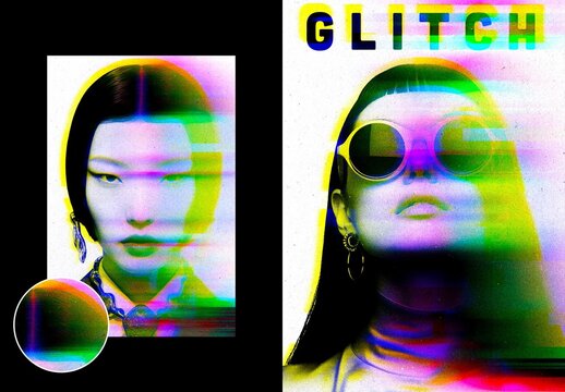 Glitched Smear Poster Effect For Poster And Print Design